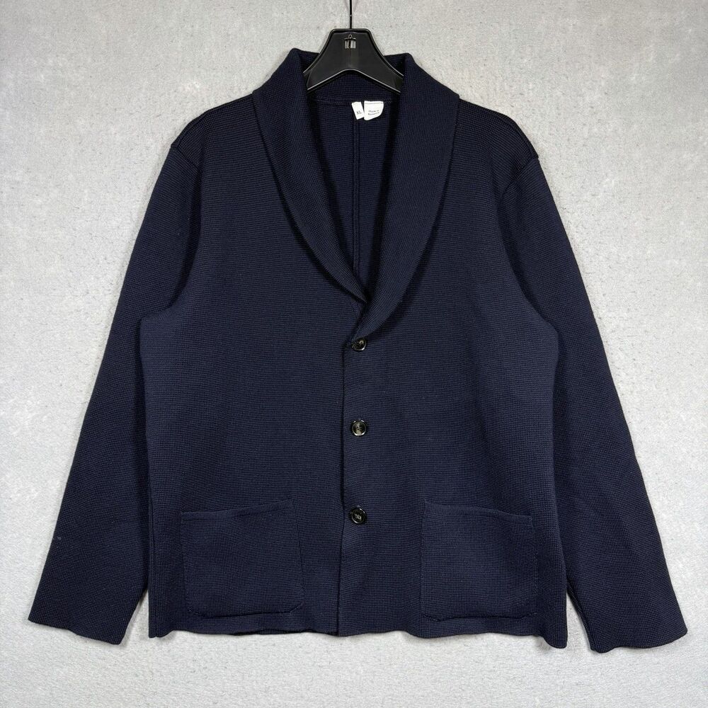 Jimmy Choo Cardigan Sweater Women’s Size XL Navy Blue Wool Long Sleeve